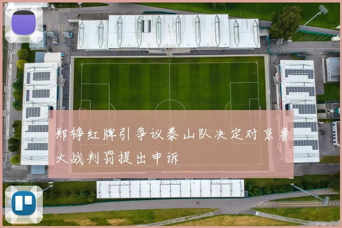 郑铮红牌引争议泰山队决定对京鲁大战判罚提出申诉