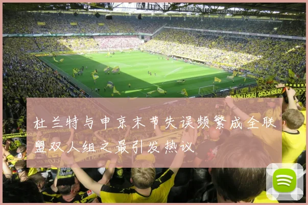 杜兰特与申京末节失误频繁成全联盟双人组之最引发热议